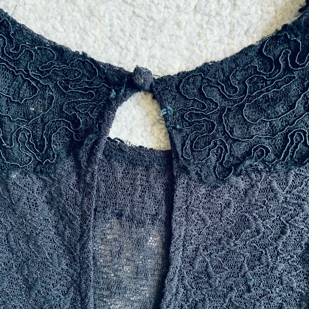 Free People Black Sheer A-Line Dress - Picture 7 of 11